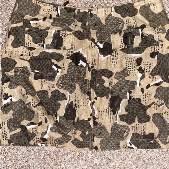 WILLI SMITH camouflage linen mini skirt - Picture 4 of 4
